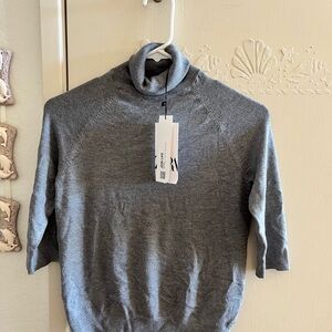 Zara Men's Charcoal Turtleneck Sweater